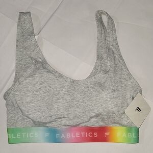NWT FABLETICS Women Gray Sport Bras Size S. Padded.
